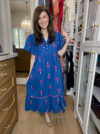 Daydream Delight Midi Dress in Blue