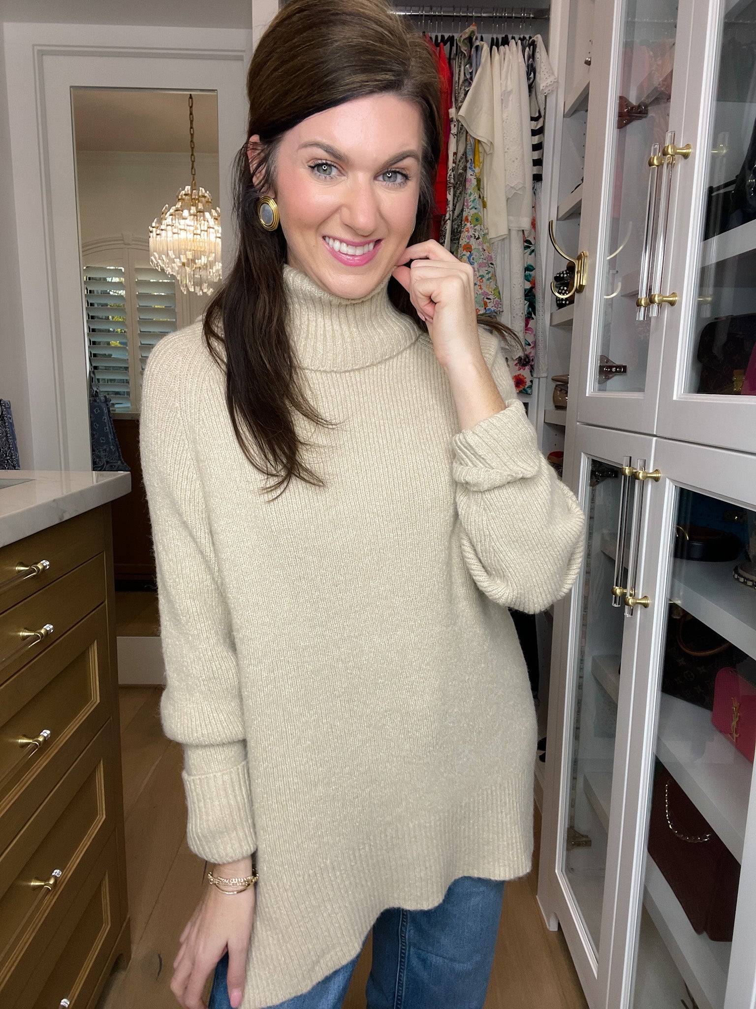 Classic Comfort Sweater in Taupe