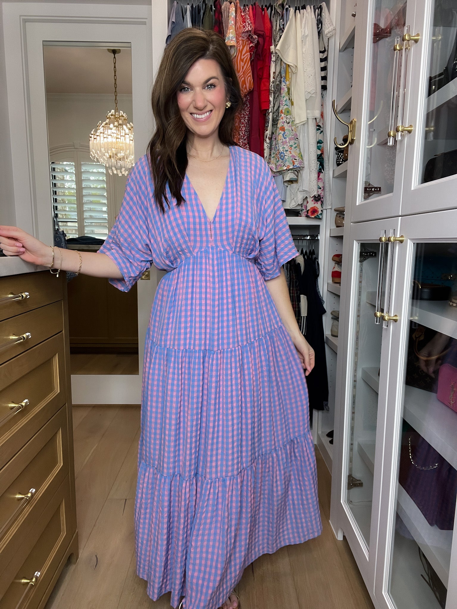 Sweet Escape Gingham Maxi Dress