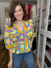 Happy Place Floral Top