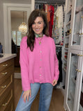 Layer It On Cardigan in Pink