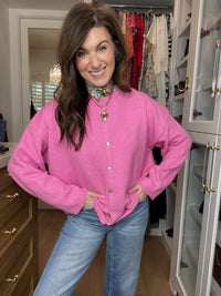 Layer It On Cardigan in Pink