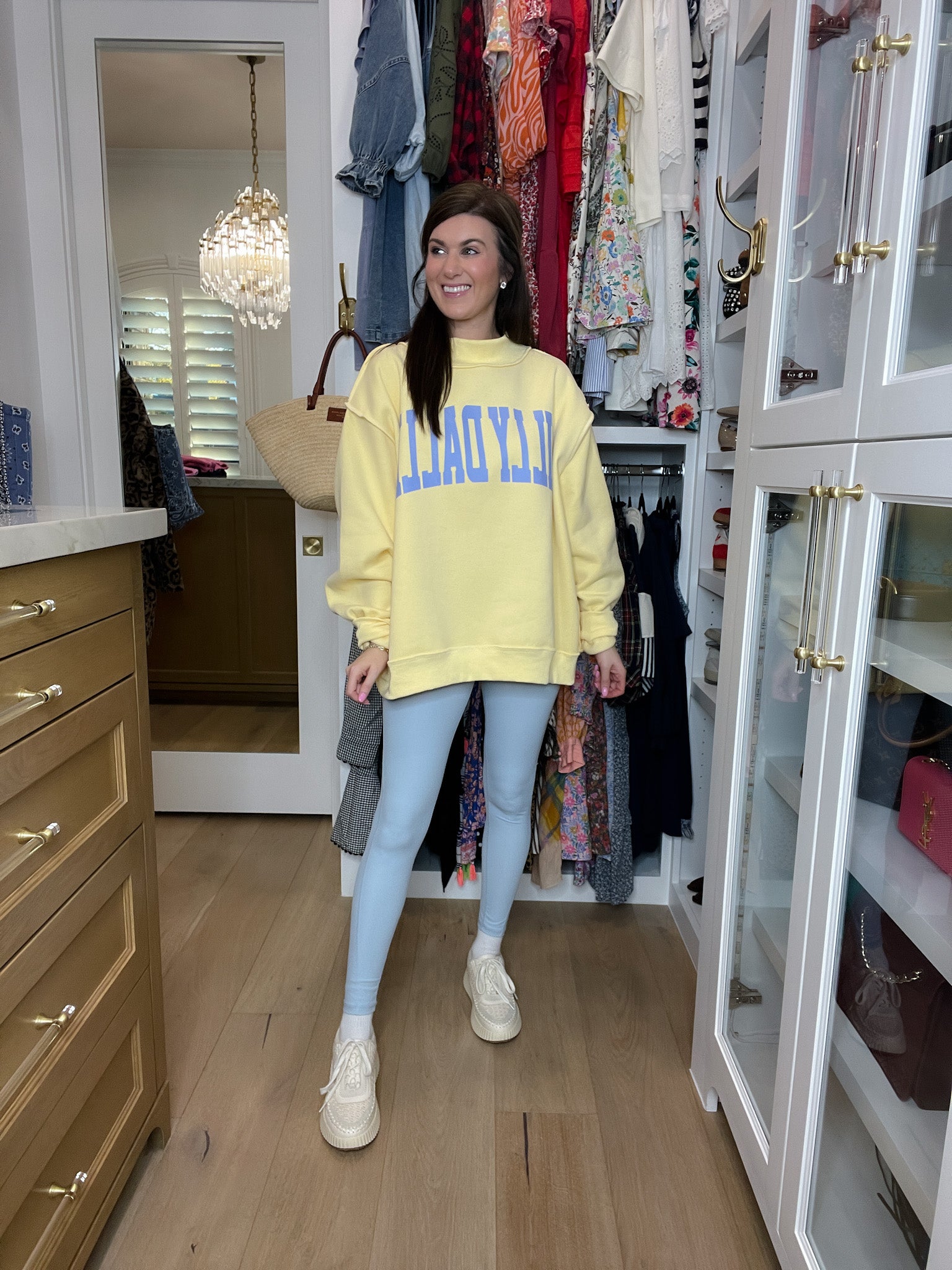 Mono B Leggings Setting Records Leggings in Sky Blue