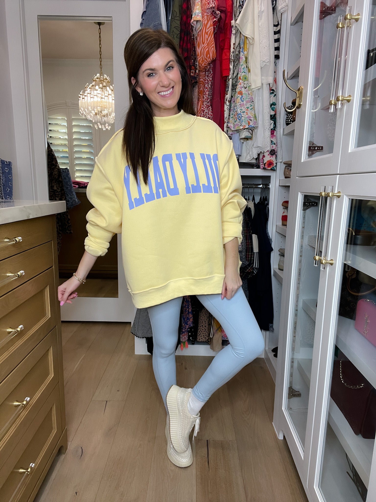 Mono B Leggings Setting Records Leggings in Sky Blue