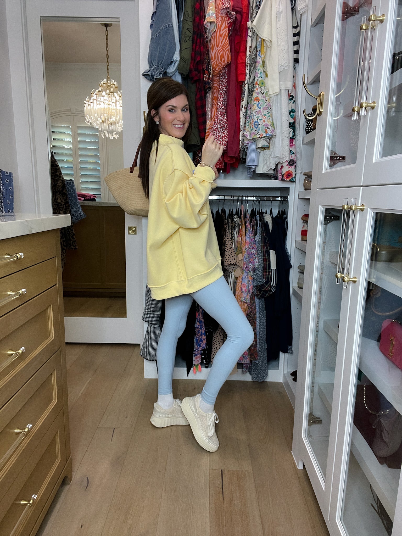 Mono B Leggings Setting Records Leggings in Sky Blue