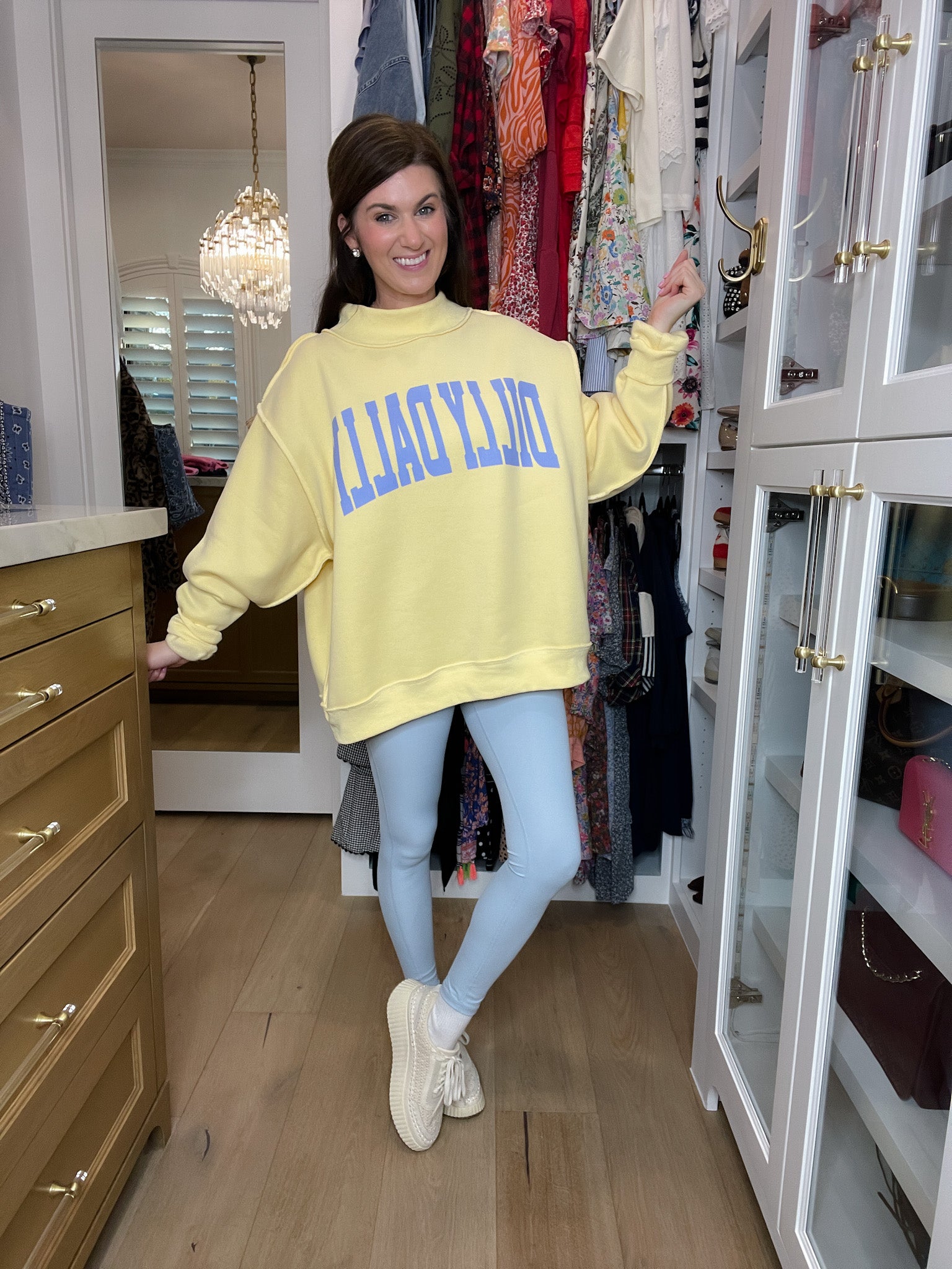 Mono B Leggings Setting Records Leggings in Sky Blue