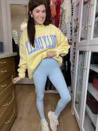 Mono B Leggings Setting Records Leggings in Sky Blue