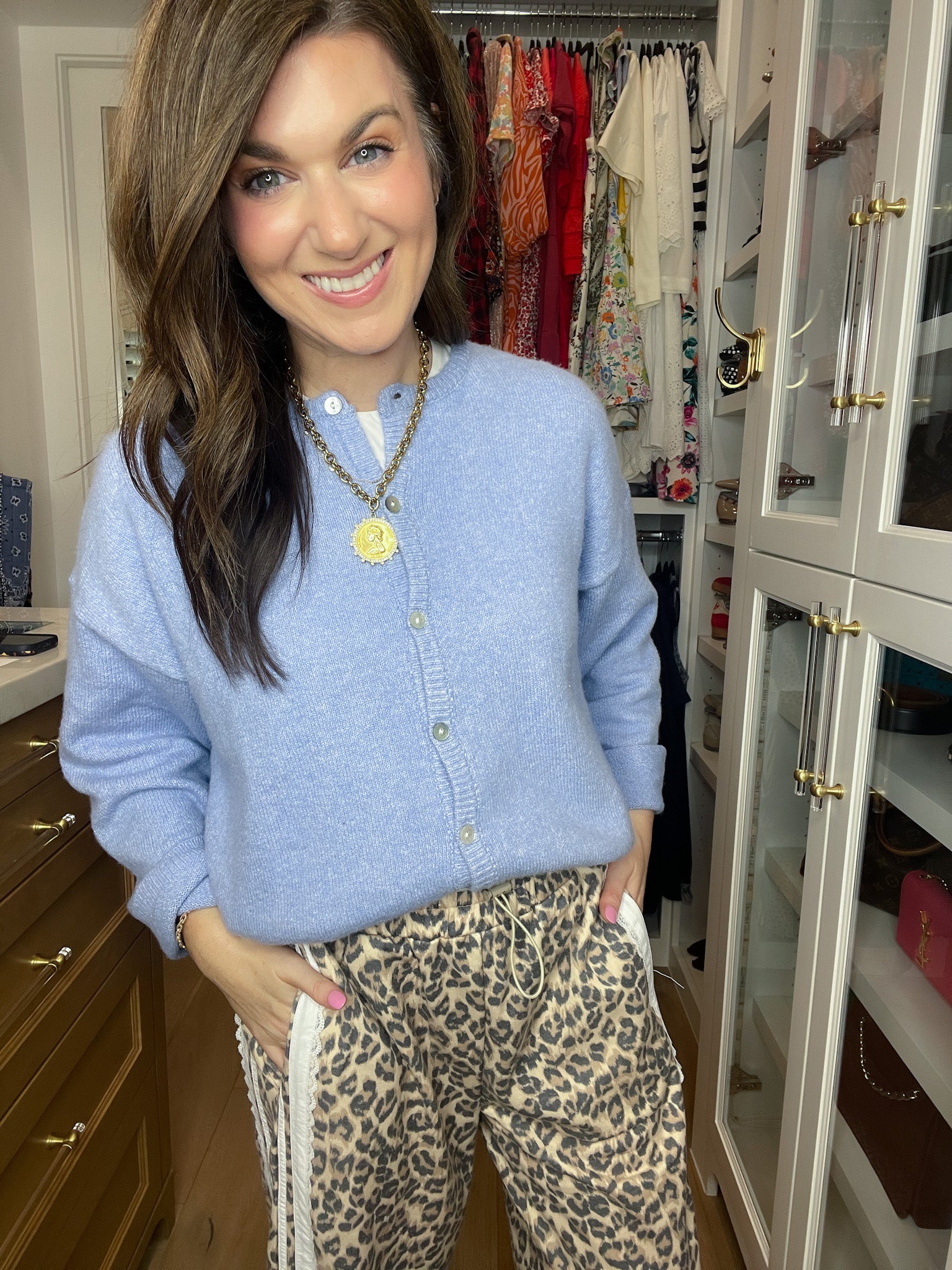 Layer It On Cardigan in Sky