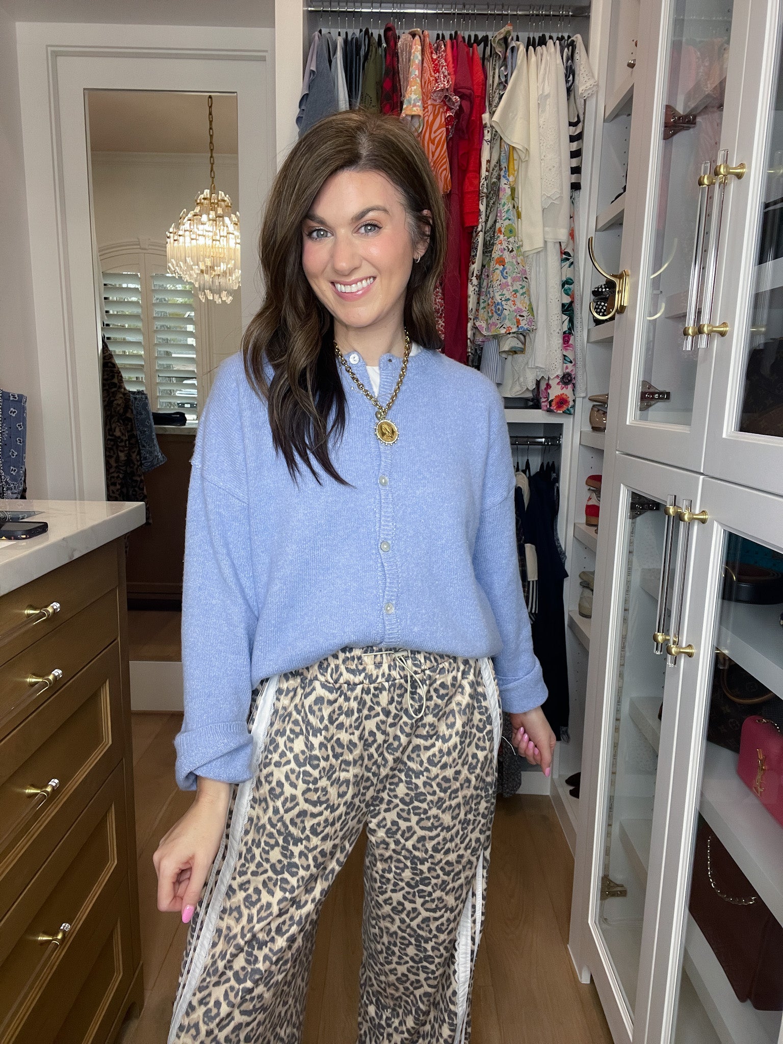 Layer It On Cardigan in Sky