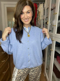 Layer It On Cardigan in Sky