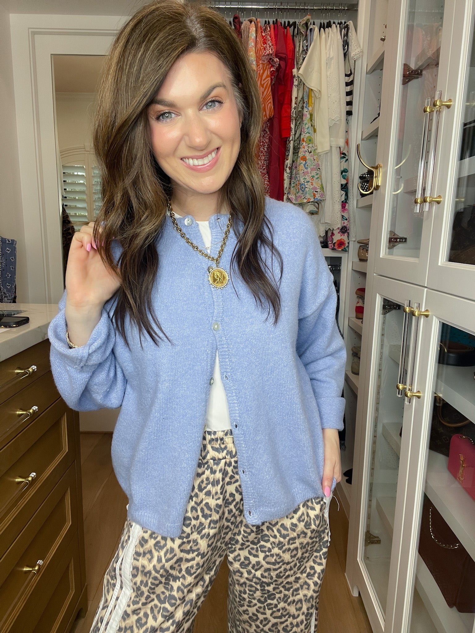 Layer It On Cardigan in Sky