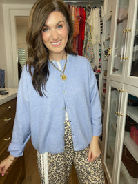 Layer It On Cardigan in Sky