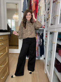 Chandler Palazzo Wide Leg Black Jeans