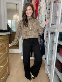 Chandler Palazzo Wide Leg Black Jeans