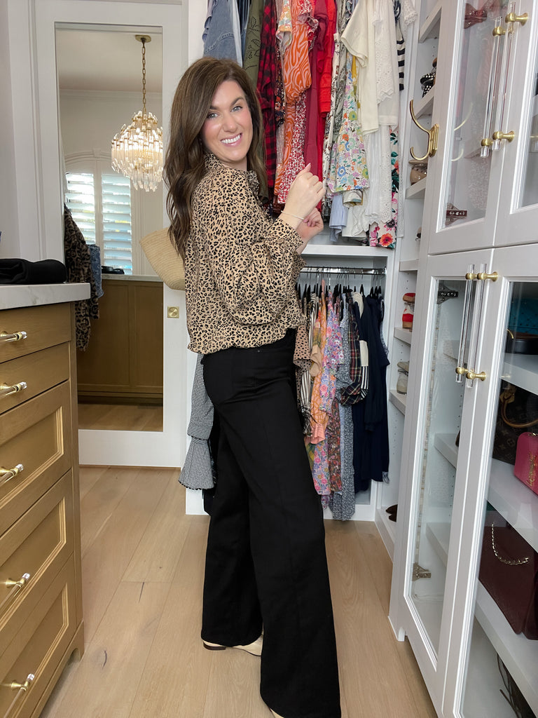 Chandler Palazzo Wide Leg Black Jeans