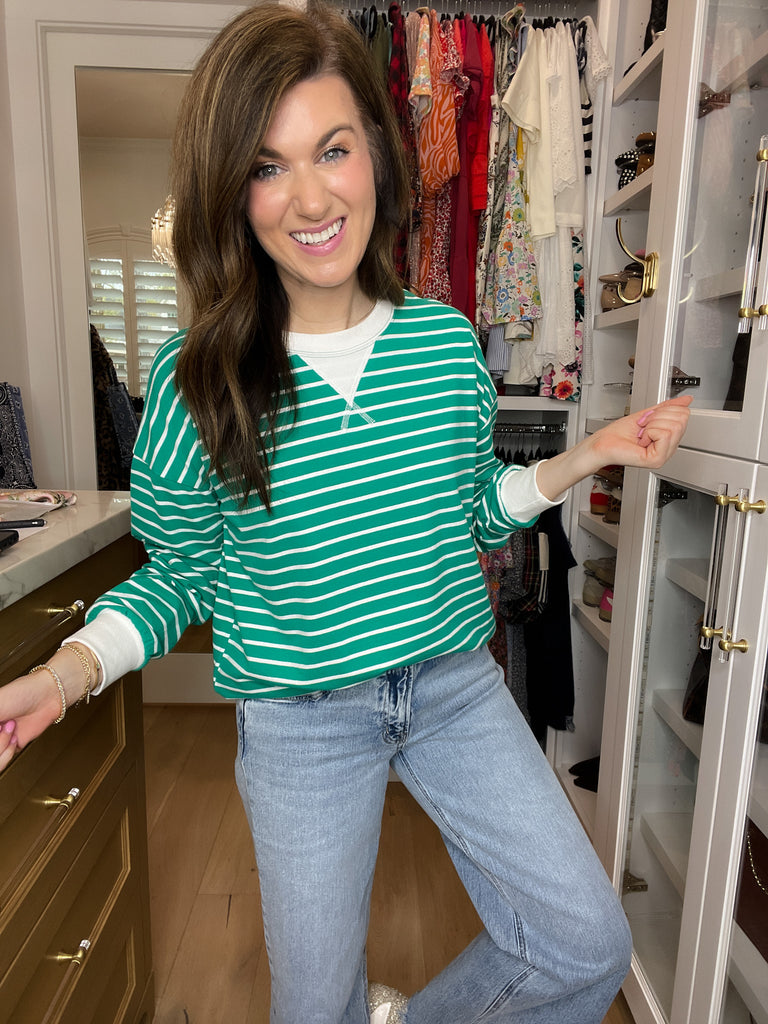 Everyday Play Striped Tee in Green