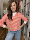 Everyday Play Striped Tee in Coral