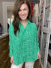 Play It Chic Polka Dot Button Down in Kelly Green