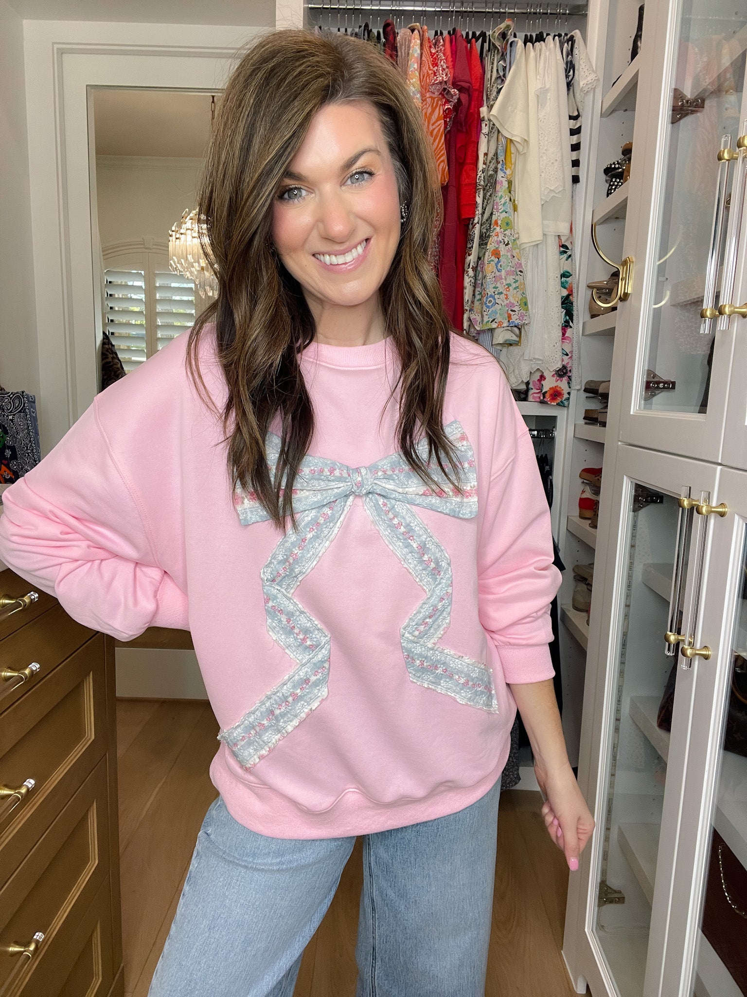 Sweet Statement Sweatshirt in Pink