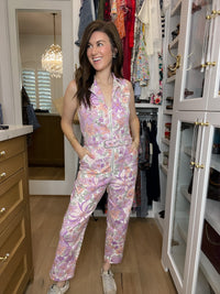 Skies Are Blue Days Gone By Floral Jumpsuit