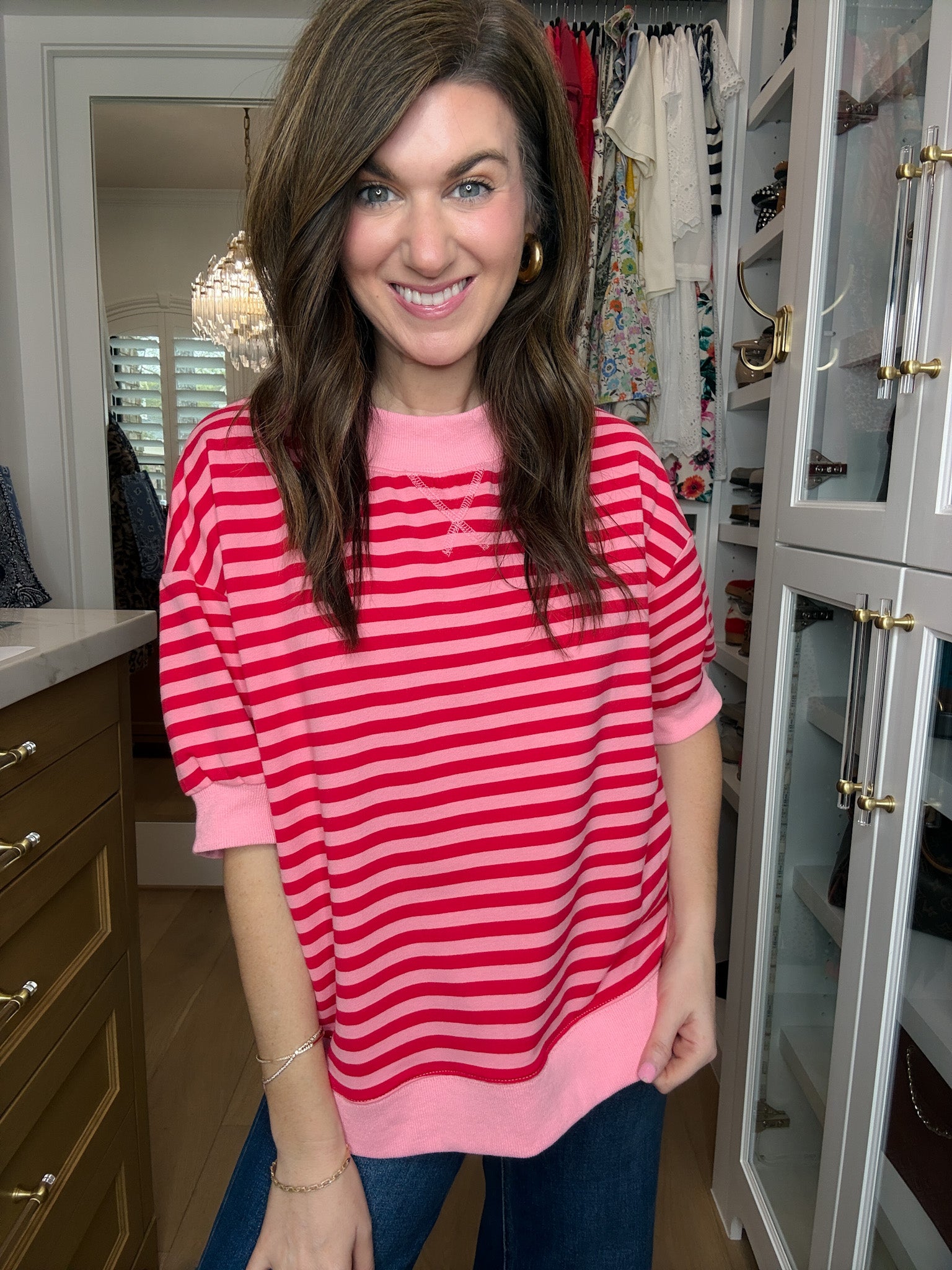 Sunshine and Stripes Puff Sleeve Top