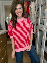 Sunshine and Stripes Puff Sleeve Top