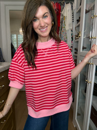 Sunshine and Stripes Puff Sleeve Top