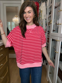 Sunshine and Stripes Puff Sleeve Top