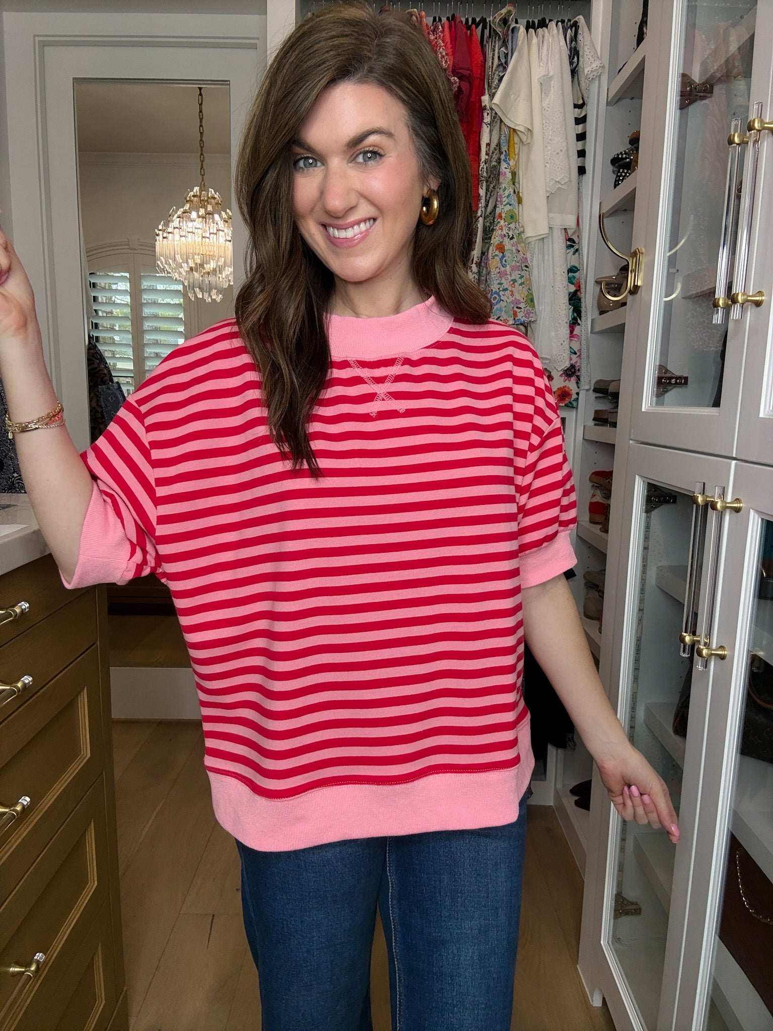 Sunshine and Stripes Puff Sleeve Top