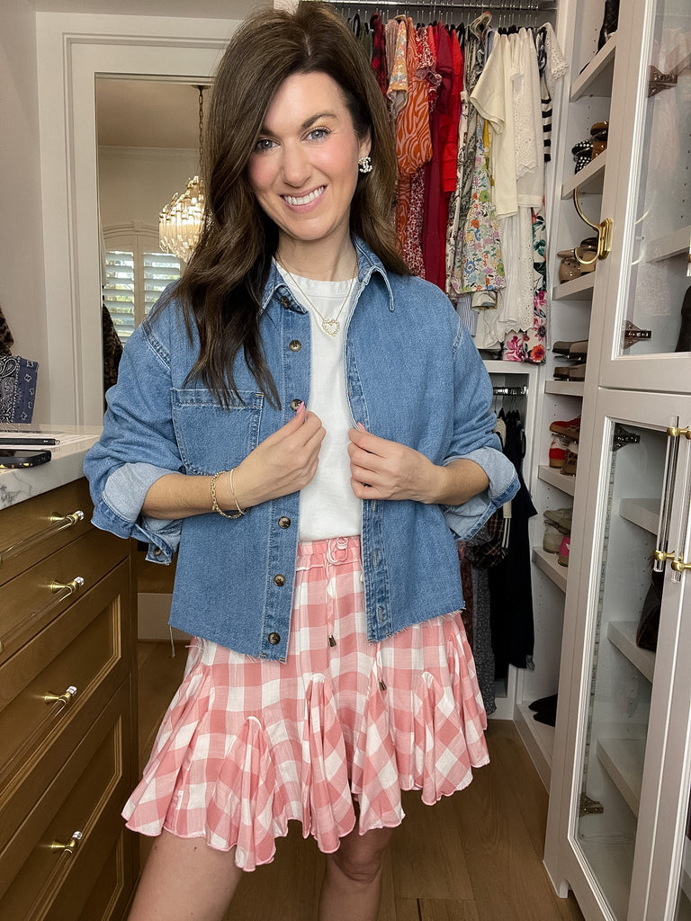 Picnic in Paris Gingham Skirt