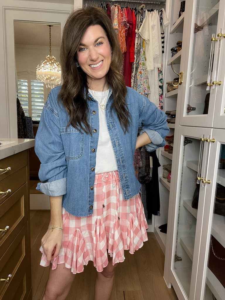 Picnic in Paris Gingham Skirt