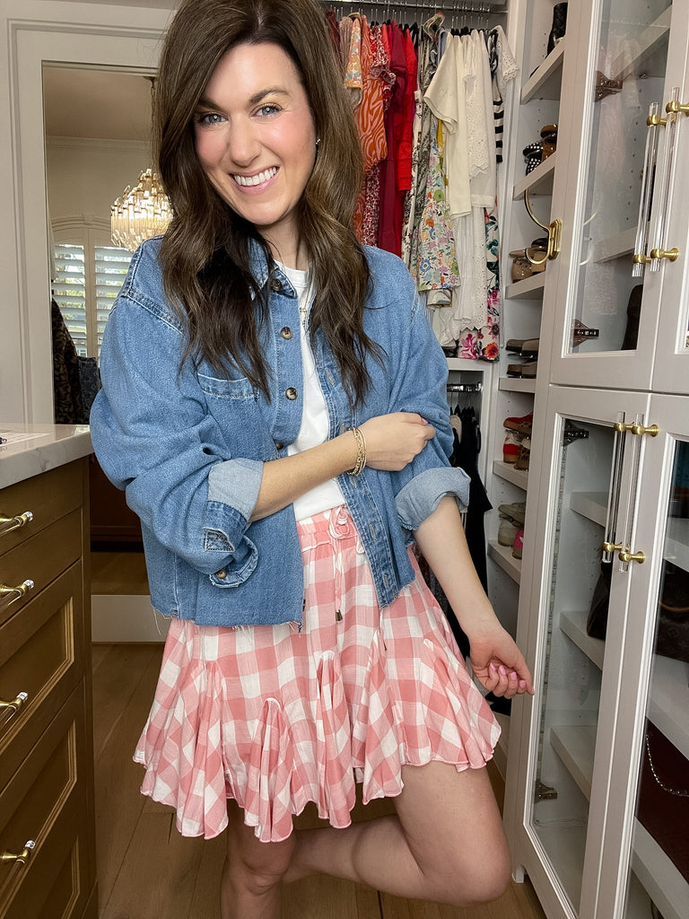 Picnic in Paris Gingham Skirt