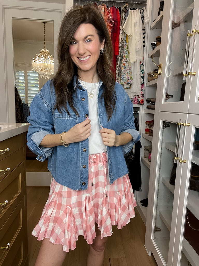 Picnic in Paris Gingham Skirt