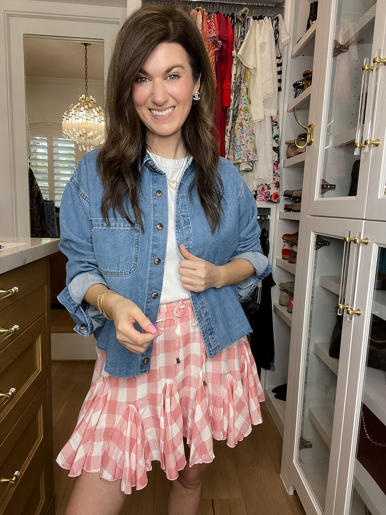 Picnic in Paris Gingham Skirt