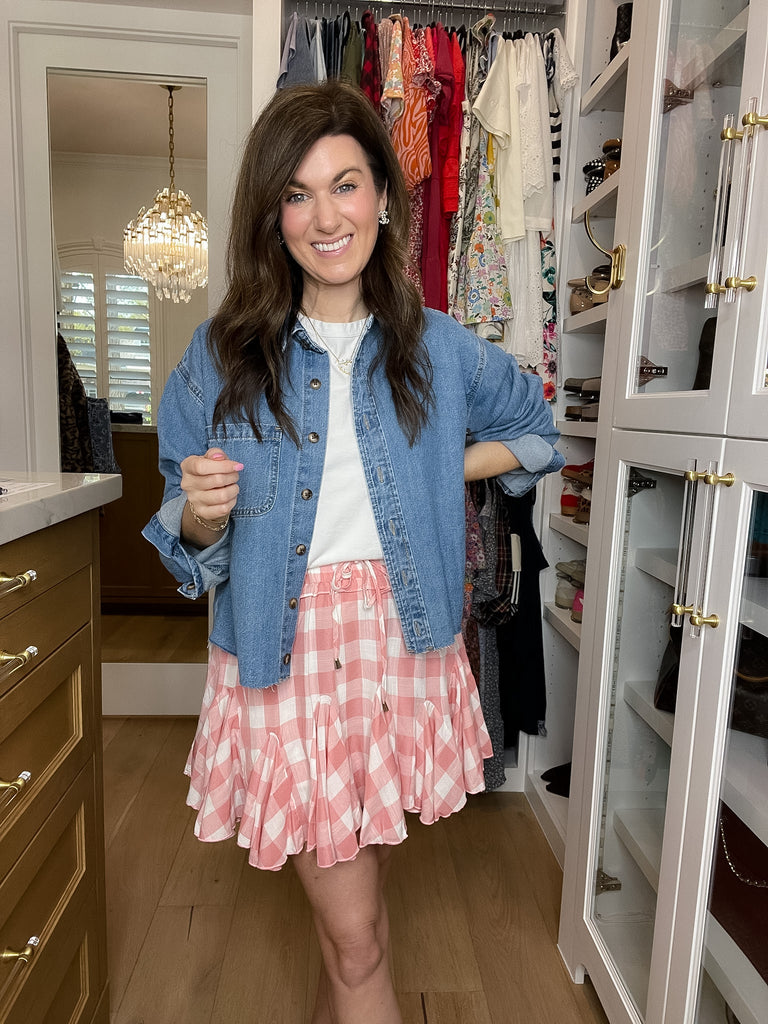 Picnic in Paris Gingham Skirt
