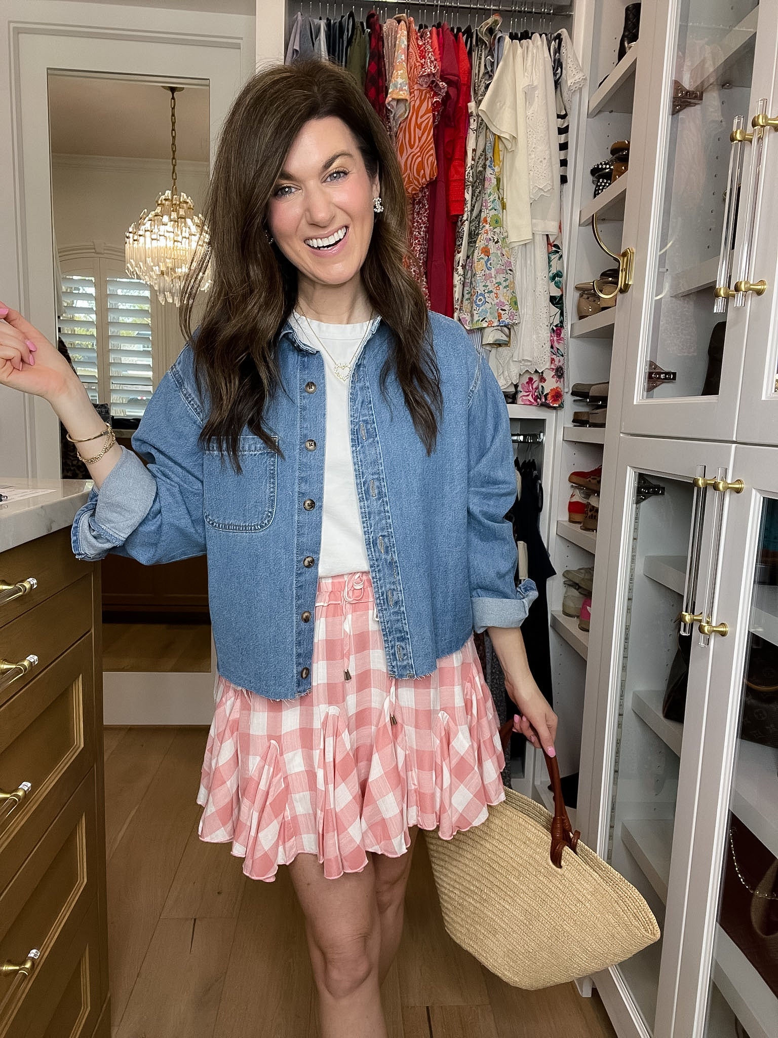 Picnic in Paris Gingham Skirt