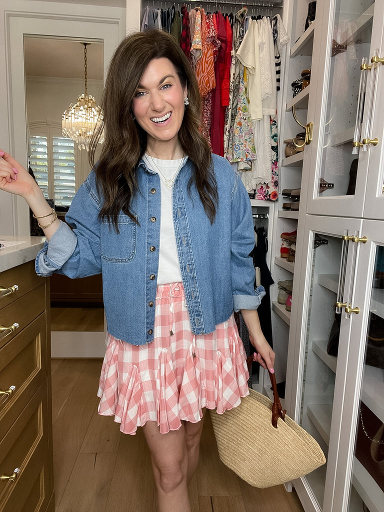 Picnic in Paris Gingham Skirt