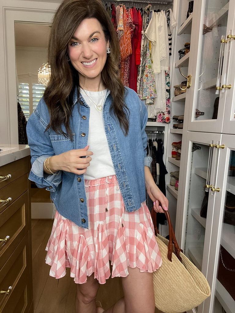 Picnic in Paris Gingham Skirt