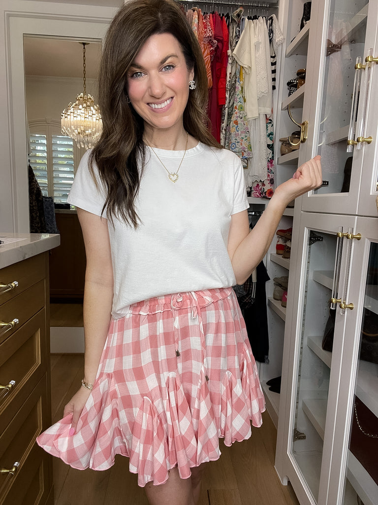 Picnic in Paris Gingham Skirt
