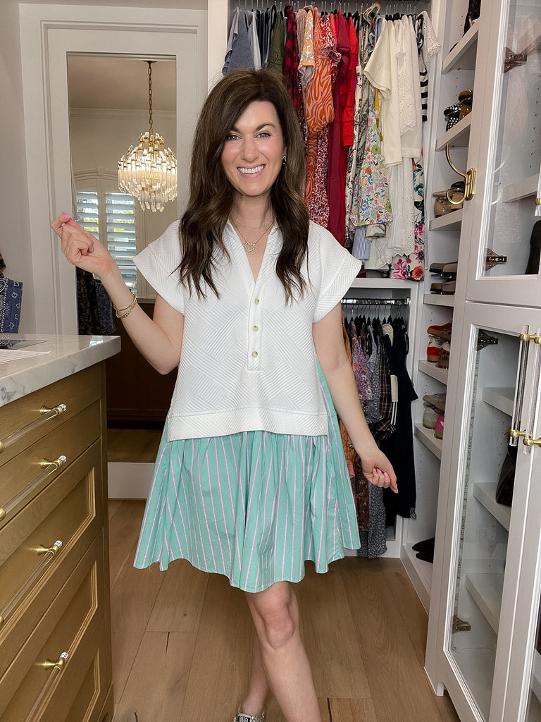 Lunch at the Club Dress in White