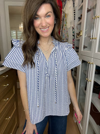 Coastal Charm Top in Navy