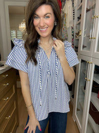 Coastal Charm Top in Navy