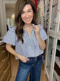 Coastal Charm Top in Navy
