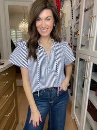 Coastal Charm Top in Navy