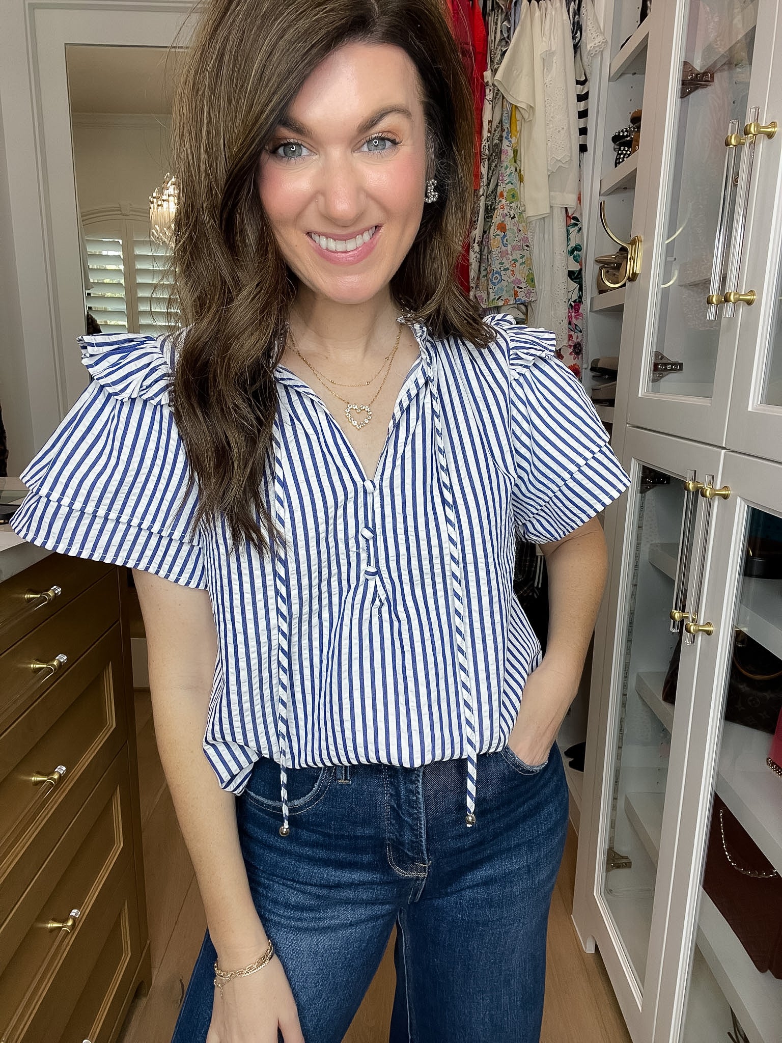 Coastal Charm Top in Navy