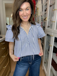 Coastal Charm Top in Navy