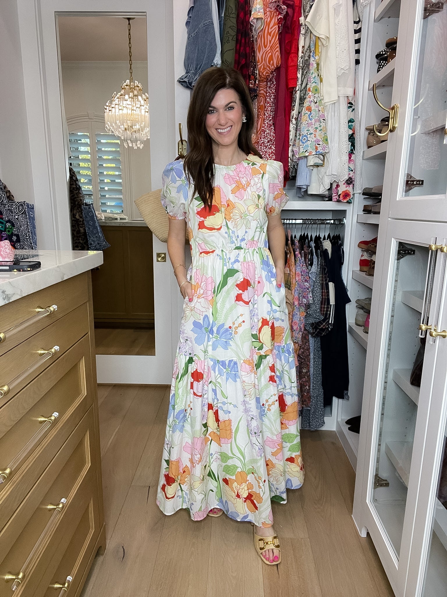 Sugarlips Becca Tiered Maxi Dress in Juliet Floral Garden