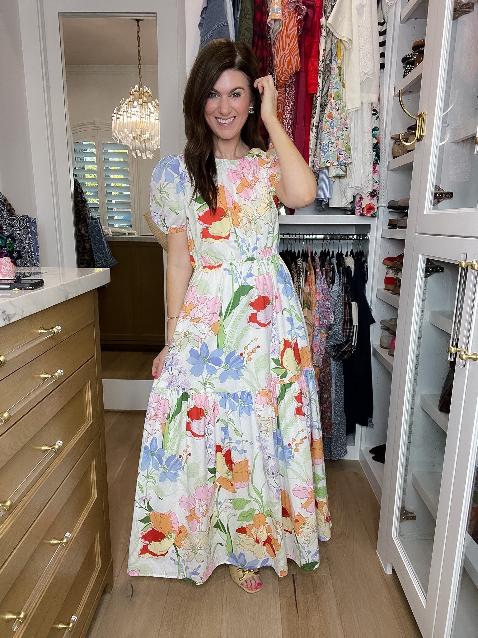 Sugarlips Becca Tiered Maxi Dress in Juliet Floral Garden