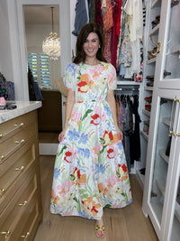 Sugarlips Becca Tiered Maxi Dress in Juliet Floral Garden