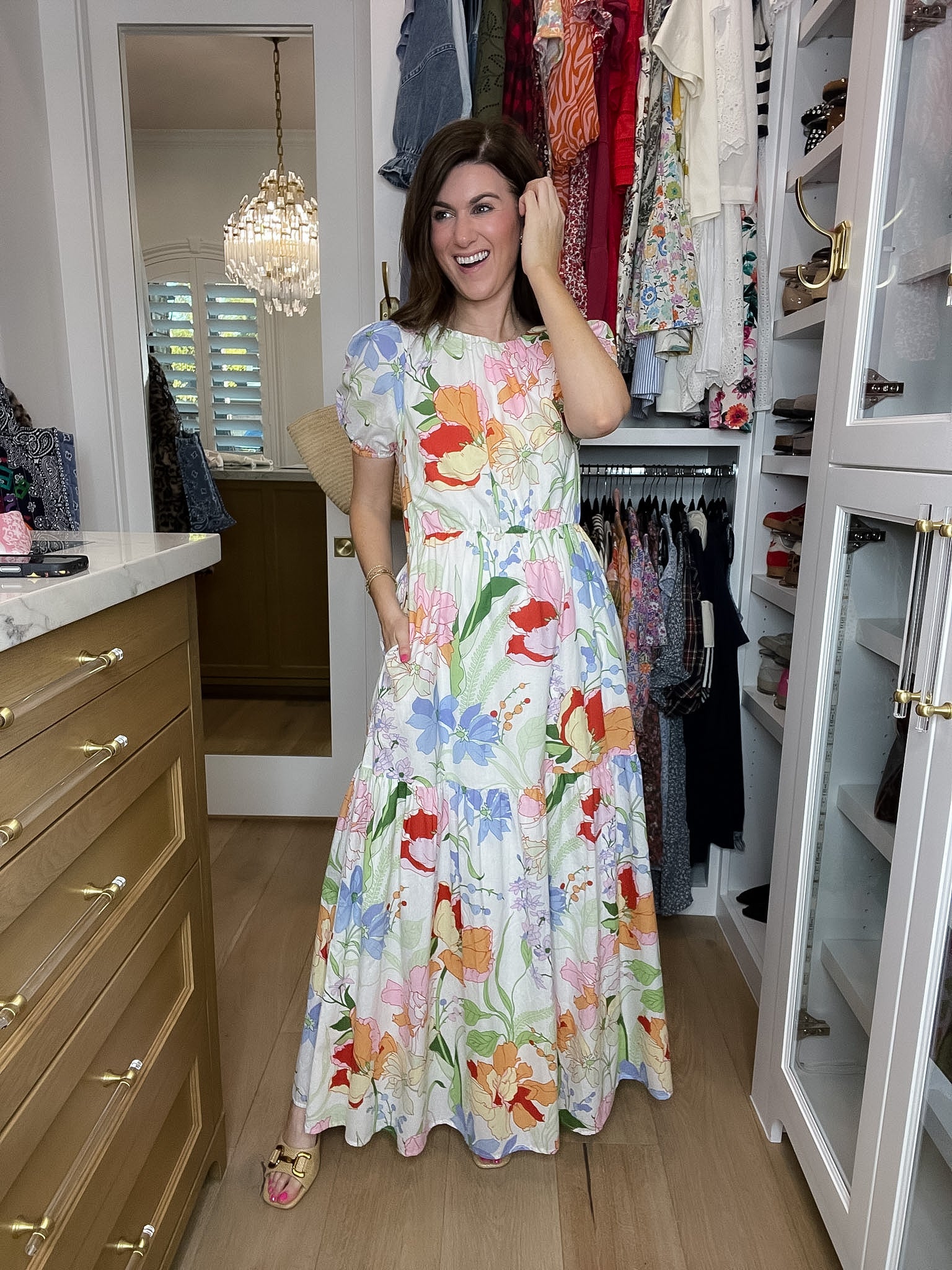 Sugarlips Becca Tiered Maxi Dress in Juliet Floral Garden